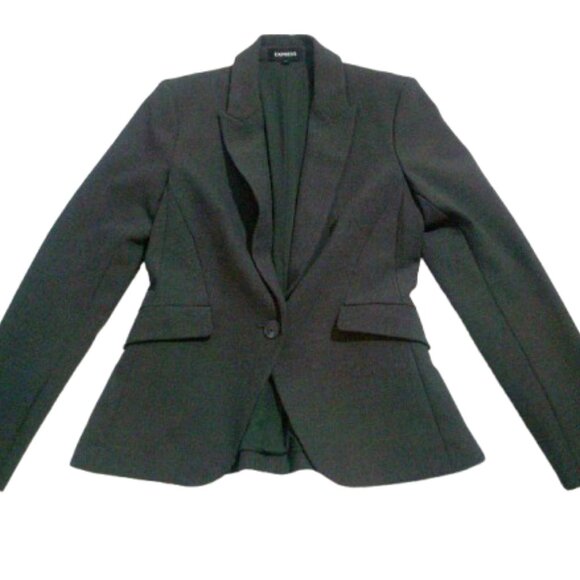 Bundle 5/$35 Express Design Studio Women’s Gray Blazer Jacket Size 8 - Picture 5 of 10
